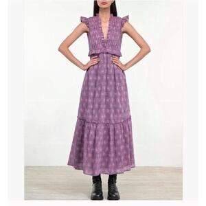 Banjanan Constance Maxi Dress Petal Power Blueprint Cotton Voile Sz S